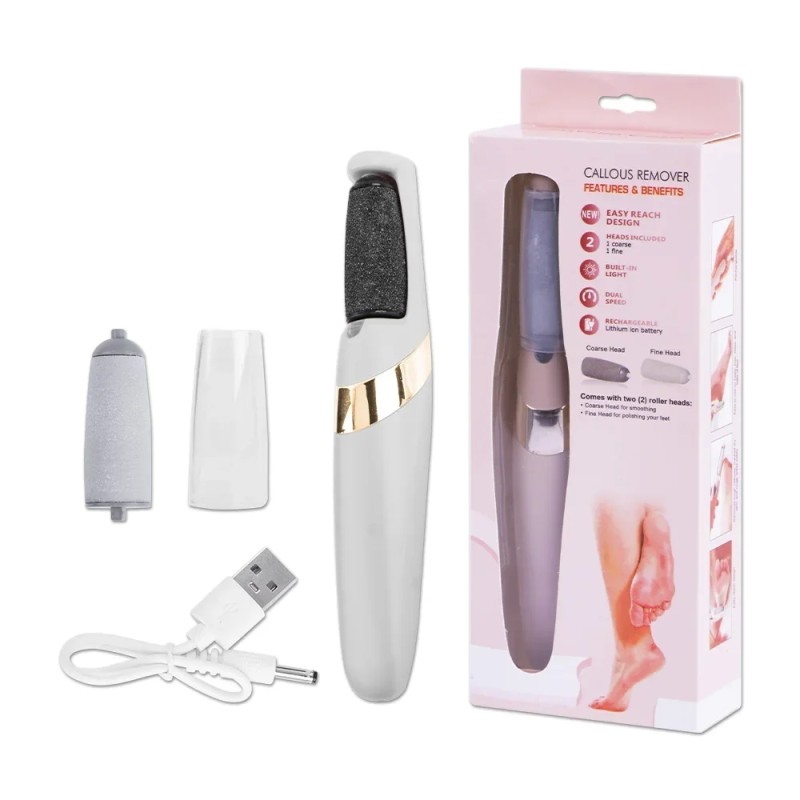 Professional Rechargeable Electric Callus Remover Tool 2 Speeds Foot File Grinder Made of Durable Plastic