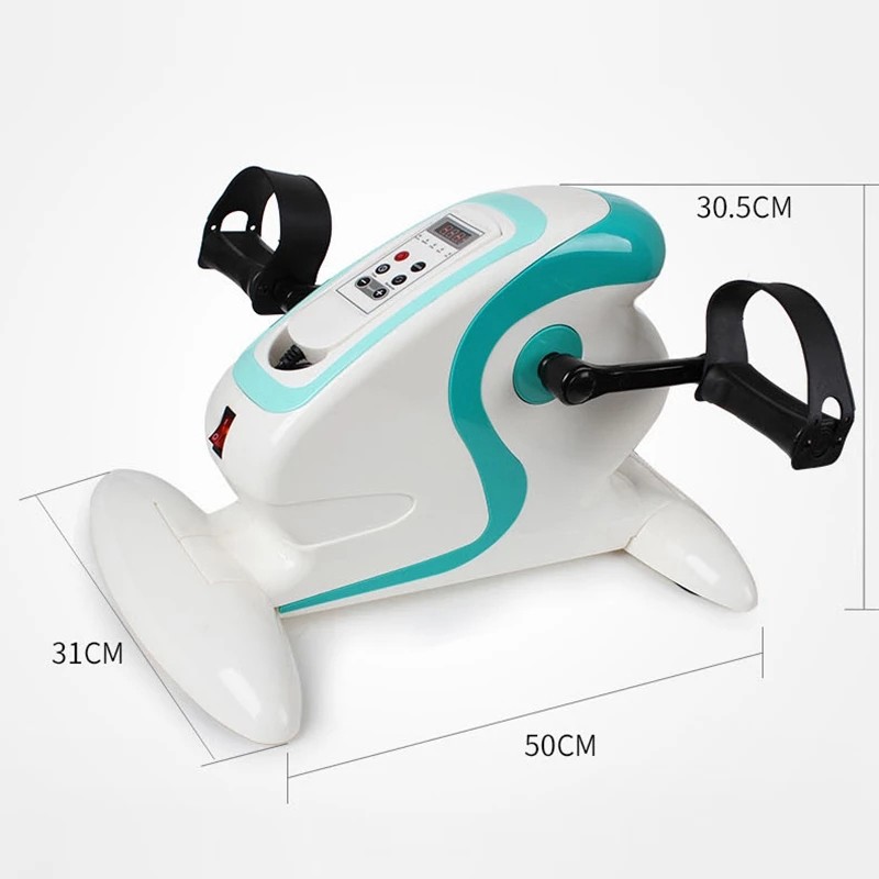 Portable Mini Pedal Exerciser Home Fitness  Electronic Arm and Leg Trainer  Automatic Mini Leg Pedal Exerciser Bike for Elderly