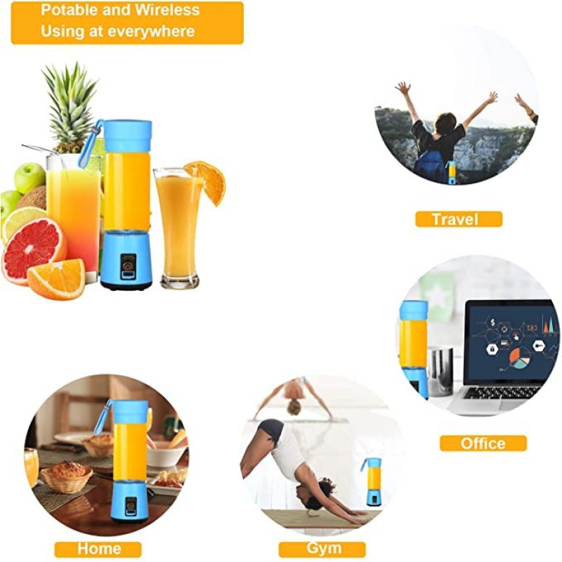 Portable Electric Juicer  380ml  Personal Home Travel Use Electric Juicer Extractor Machine Mini Automatic Juicer Bottle