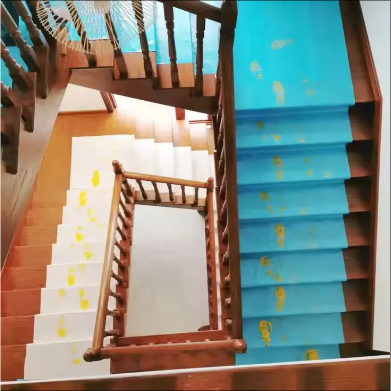 Painter Cover Felt Manufacturer - Blue Decorative Sticky Floor