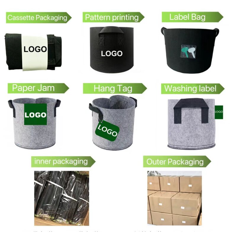 Grow Bag Supplier - Custom 2-10 gal Non-woven Fabric Pot