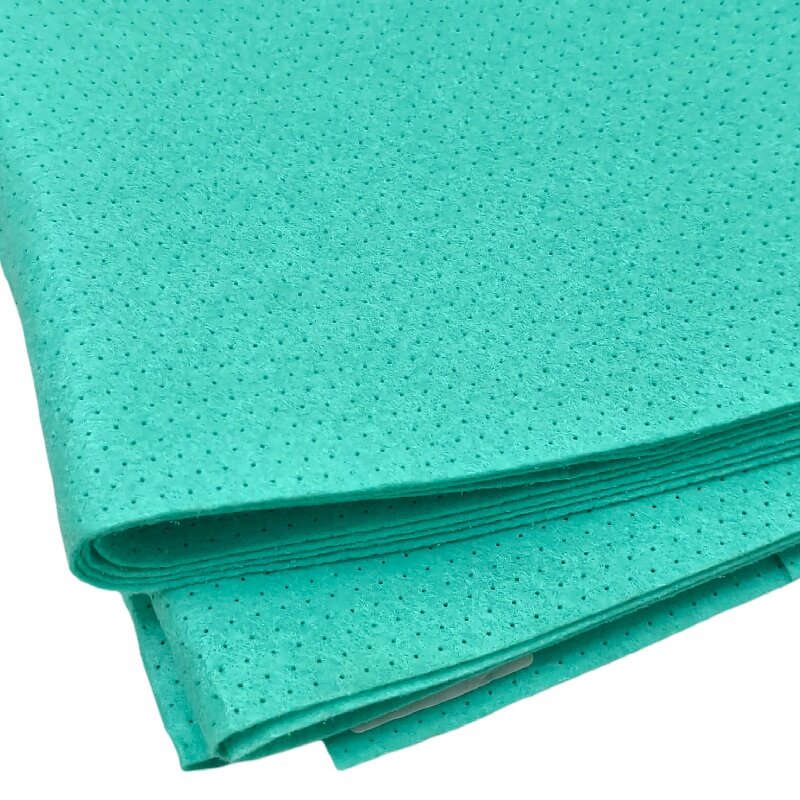 Needled Non-woven Factory - Green 40% Viscose Cleaning Cloth
