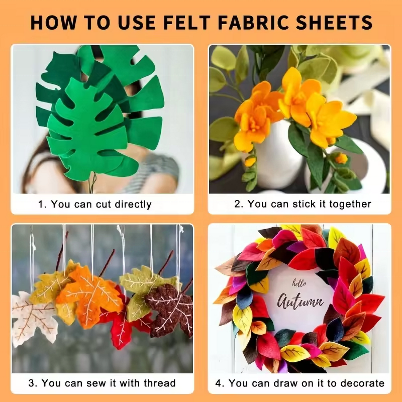 Polyester Felt Manufacturer - 1mm Black Printed DIY Lining