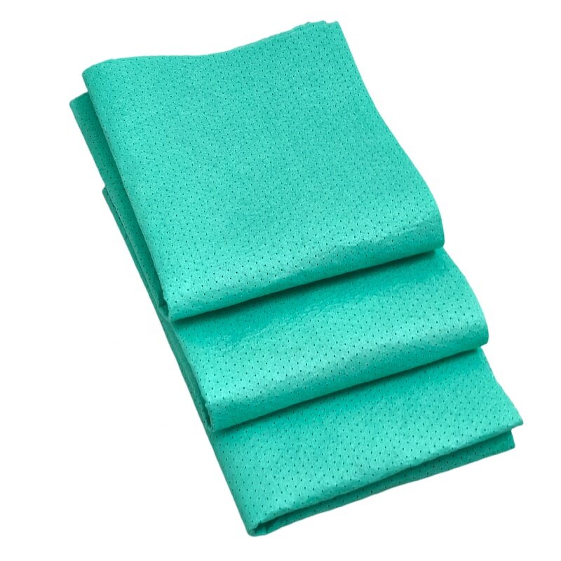 Needled Non-woven Factory - Green 40% Viscose Cleaning Cloth