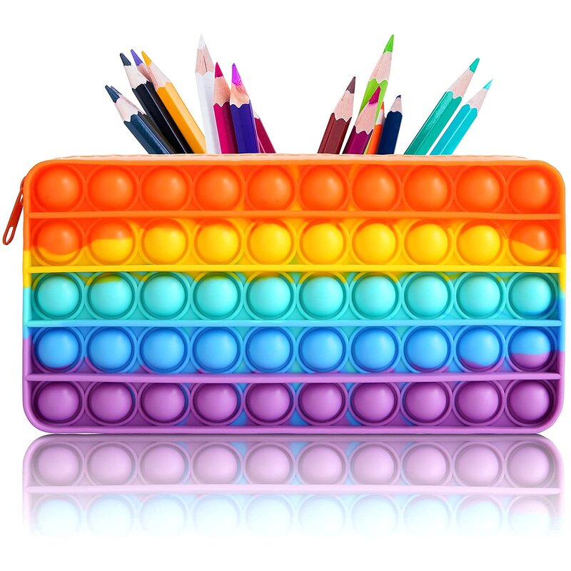 Push Bubble Bag Supplier - 2023 Stress Relief Puzzle Bubble Silicone Pencil Case