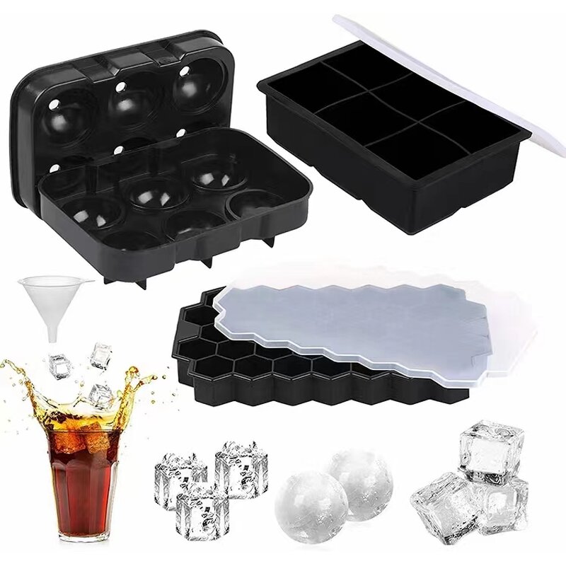 Ice Cube Tray Factory - Custom BPA Free Different Shape Silicone with Container