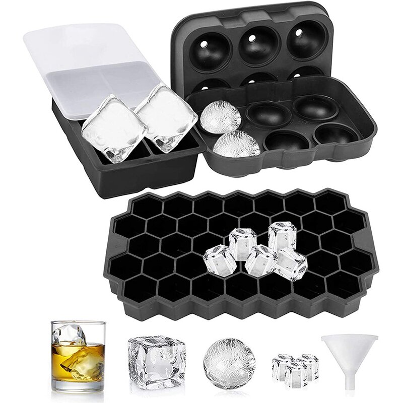 Ice Cube Tray Factory - Custom BPA Free Different Shape Silicone with Container