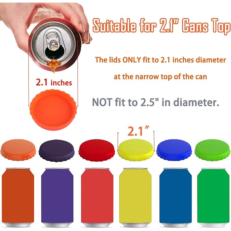 Soda Can Lids Factory - BPA Free Standard Size Silicone Can Topper
