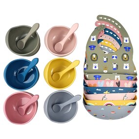 School Bowl Set Manufacturer - Wholesale BPA-Free Custom Logo Silicone Bib Spoons