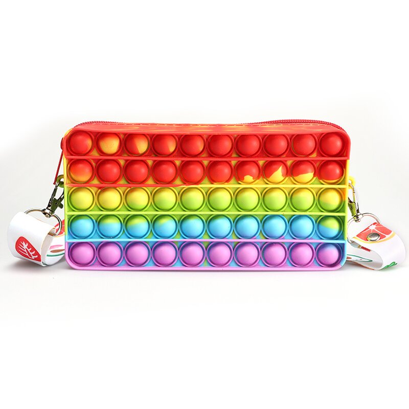 Push Bubble Bag Supplier - 2023 Stress Relief Puzzle Bubble Silicone Pencil Case