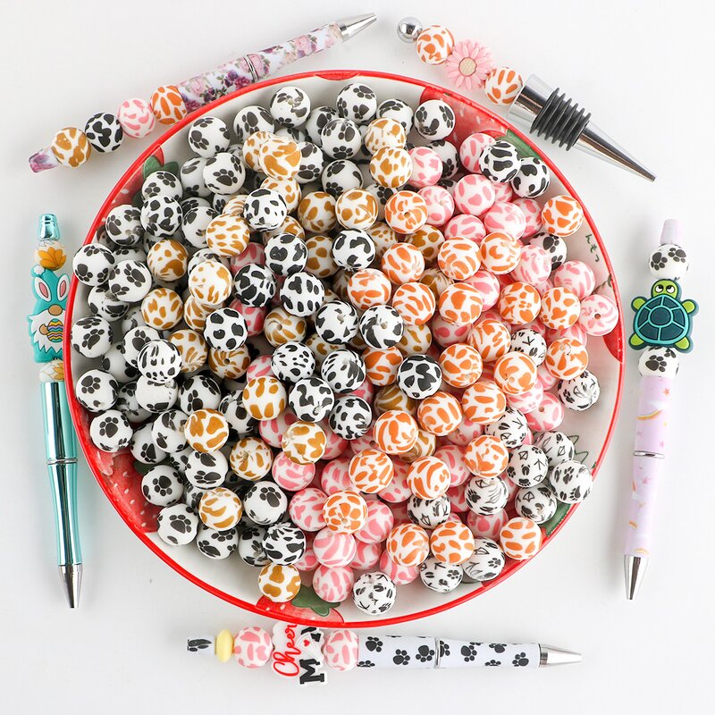 Silicone Beads Supplier - Cute Cartoon Animal Large Hole Spacer for DIY Crafts