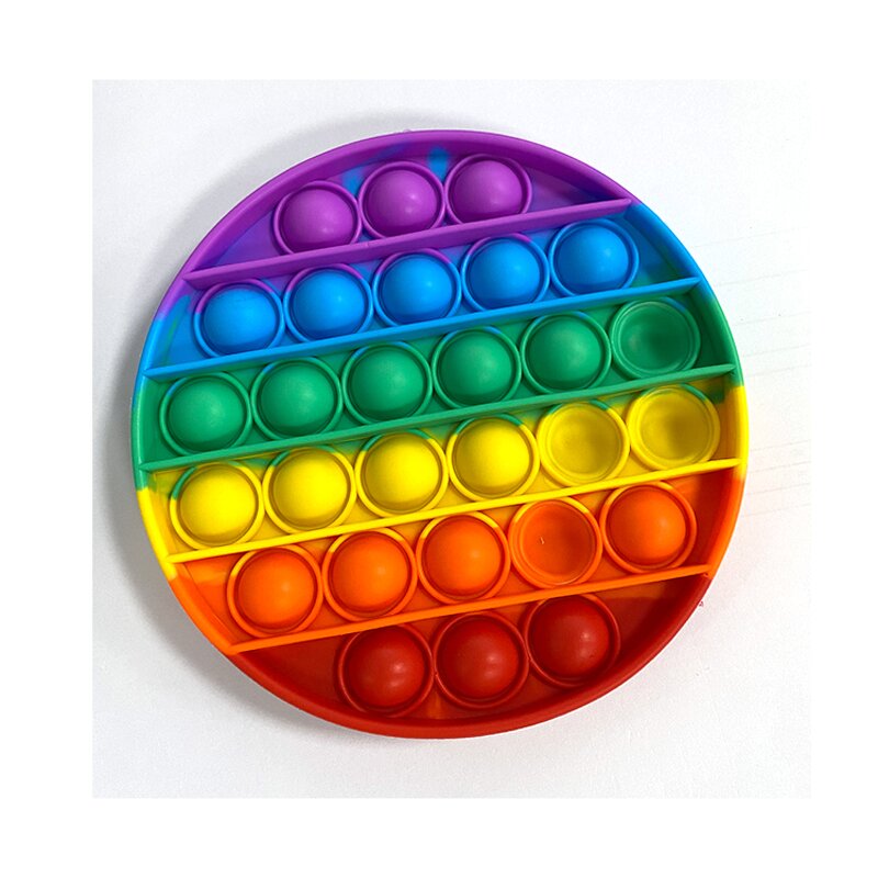 Pop Fidget Toy Supplier - Thick Square Rainbow Puzzle Set Sensory Pop up Gifts