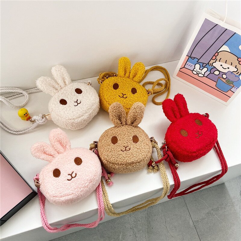 Kids Bag Factory - New Cartoon Rabbit Plush Mini Girl Purse Baby Children