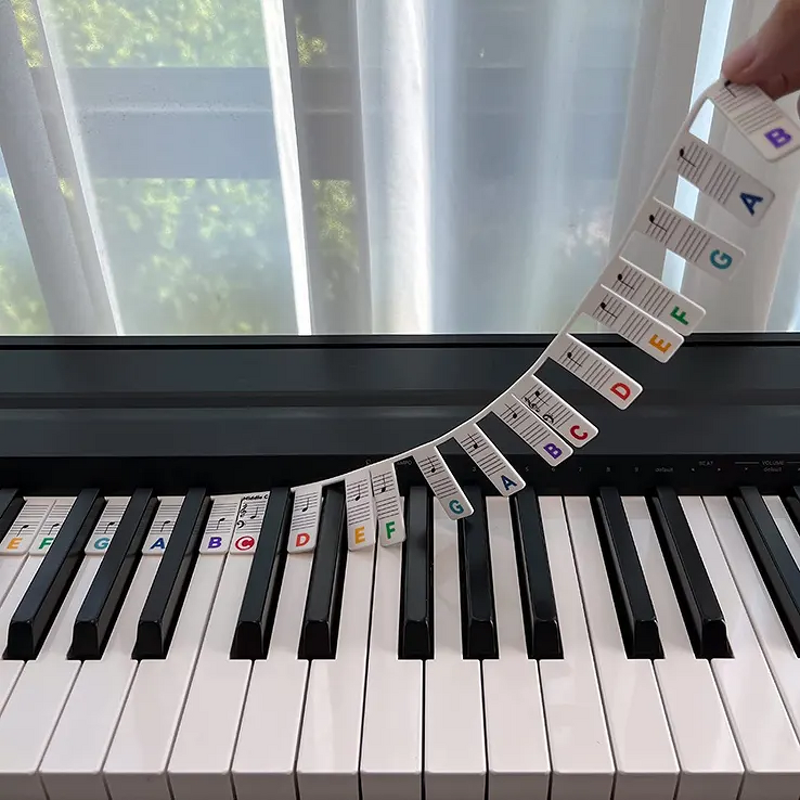 Piano Stickers Factory - 88 Keys 61 Keys 1:1 Stick-free Detachable Silicone