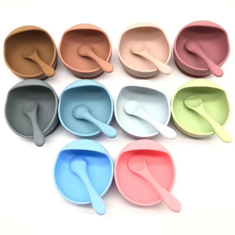 School Bowl Set Manufacturer - Wholesale BPA-Free Custom Logo Silicone Bib Spoons