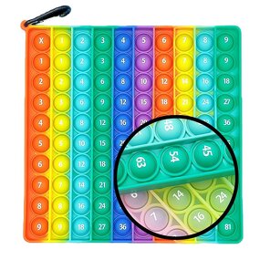 Multiplication Table Toy Factory - Rainbow Press Plate Children's Puzzle Fidget