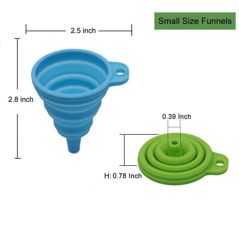 Foldable Funnel Supplier - Different Size Multi-Colors Silicone Collapsible Kitchen