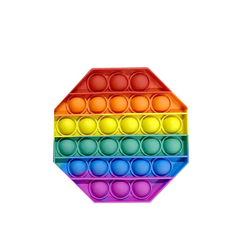 Pop Fidget Toy Supplier - Thick Square Rainbow Puzzle Set Sensory Pop up Gifts
