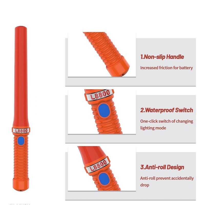 Traffic Control Batons Supplier - 16 Inch LED for Parking Airport