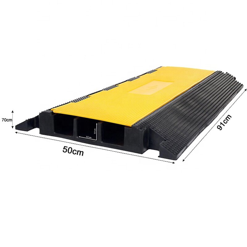 Cable Protector Supplier - 93cm Dual Color 3 Channel Rubber
