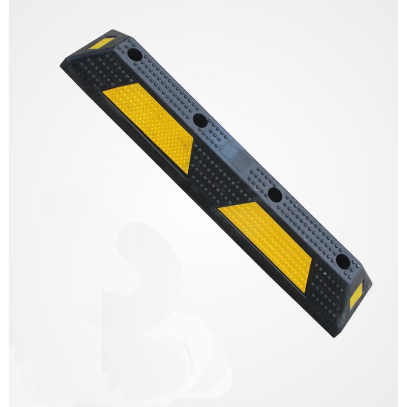 Parking Stopper Manufacturer - Rubber Car Stopper Yellow Black