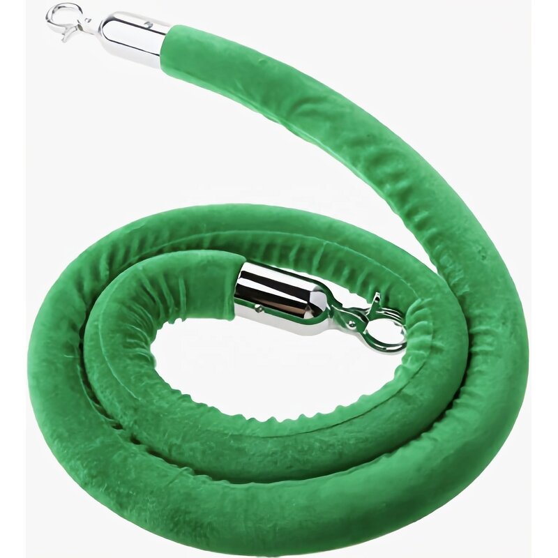 Stanchion Rope Manufacturer - Polished Silver Golden Hooks Red