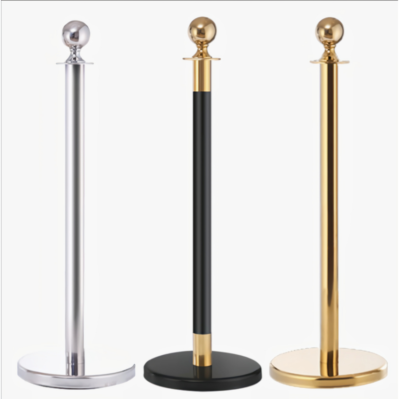 Barrier Post Supplier - 95cm Black Gold Stainless Steel