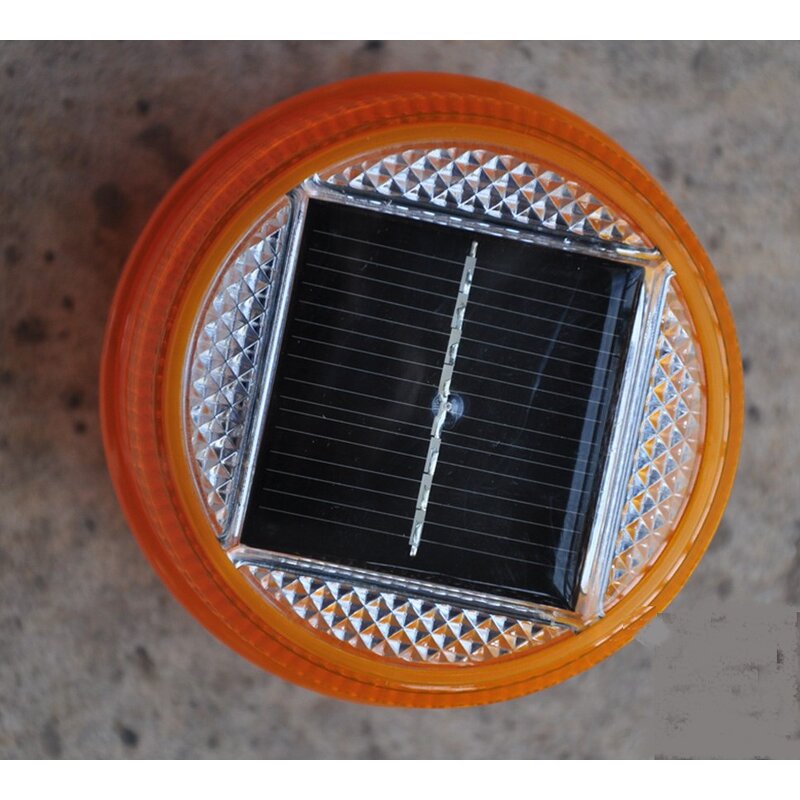 Warning Light Supplier - Solar Amber Flashing LED Magnetic
