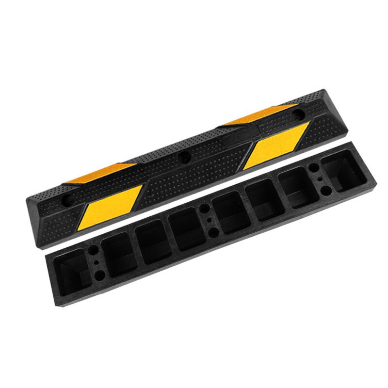 Parking Stopper Manufacturer - Rubber Car Stopper Yellow Black