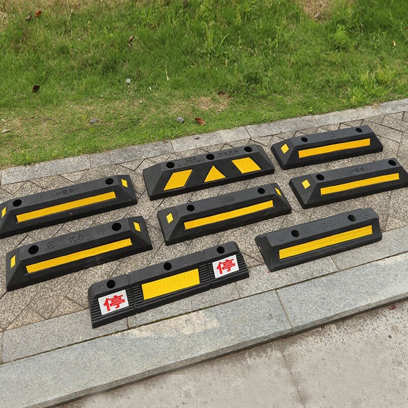 Garage Barrier Factory - 500-1830mm Colored Rubber Wheel Stopper