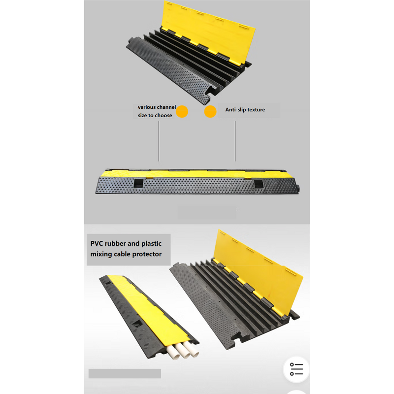 Cable Protector Manufacturer - 2 Channel Rubber Safety Bridge