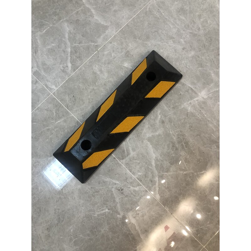 Car Stopper Supplier - 560mm Rubber Parking Lot with Reflective