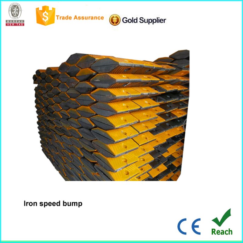 Speed Bump Manufacturer - Iron Rubber with Steel Base