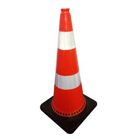Traffic Cone Manufacturer - 75cm Orange Red PVC with Rubber Base