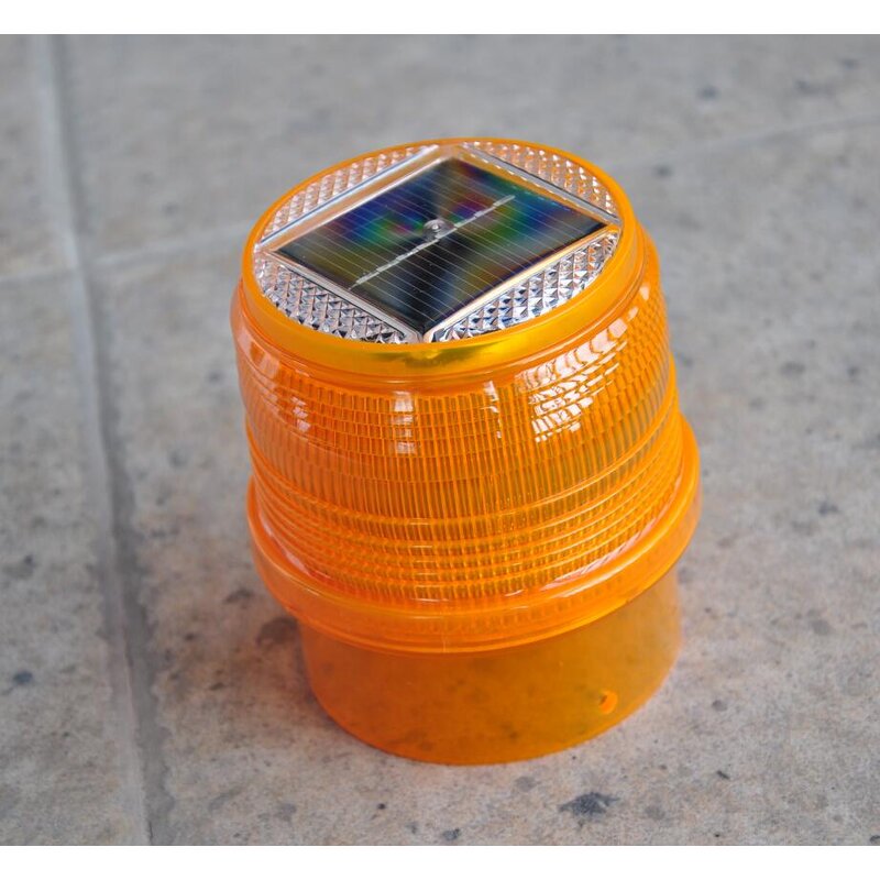 Warning Light Supplier - Solar Amber Flashing LED Magnetic