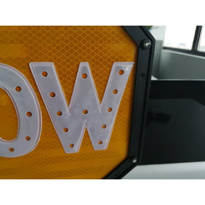Traffic Sign Supplier - LED Red Stop Yellow Slow Rechargeable