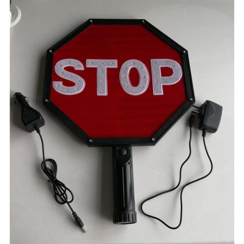 Traffic Sign Supplier - LED Red Stop Yellow Slow Rechargeable