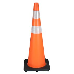 Traffic Cone Supplier - 36" PVC with Reflective Collar