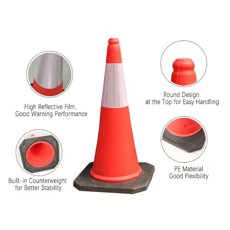Traffic Cone Supplier - Wholesale 50/100cm PE Reflective