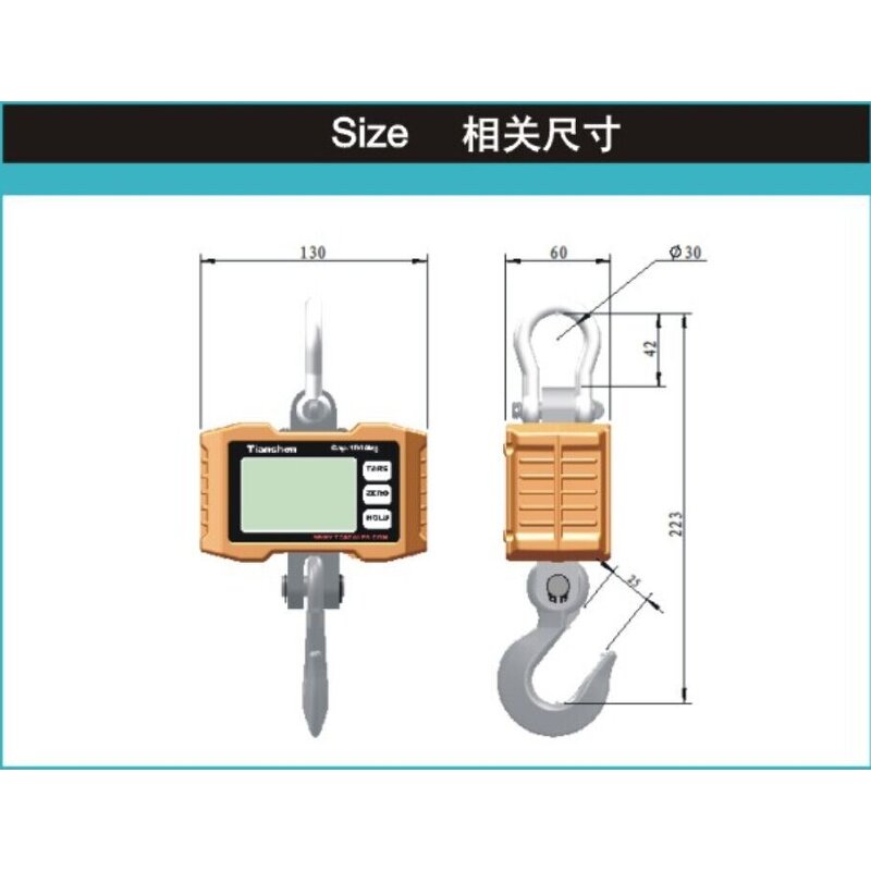 Crane Scale Factory - High Precision Electronic 1000kg Capacity for Heavy Lifting