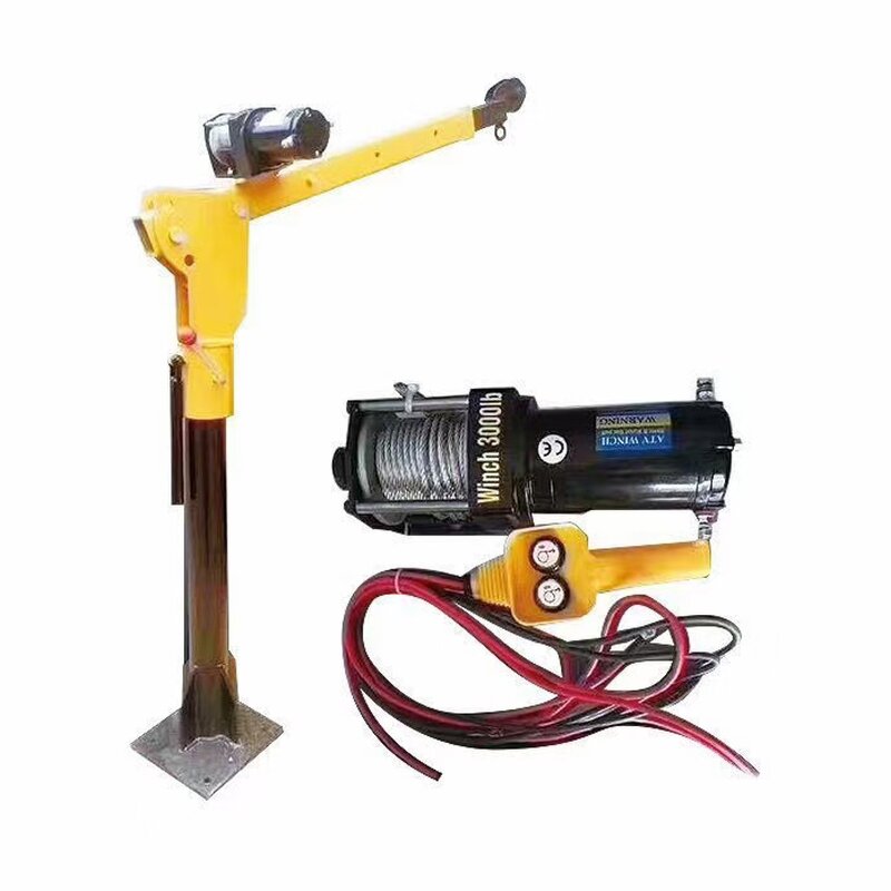 Electric Vehicle-mounted Winch Supplier - 12/24v 500kg Mini Pickup Truck Crane