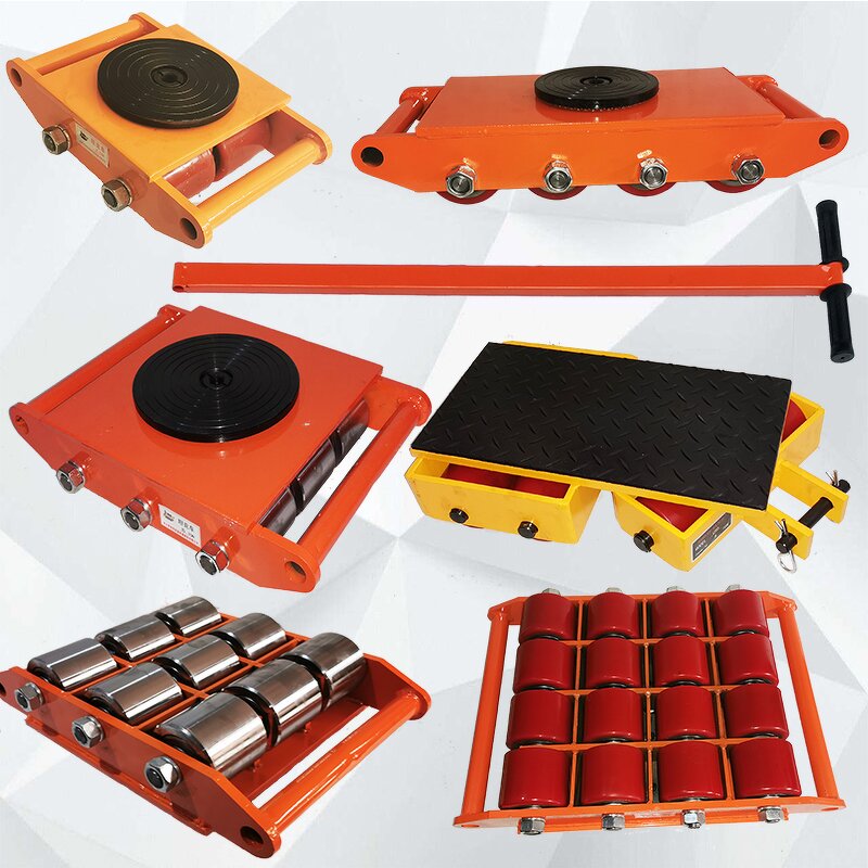 Tank Trolley Factory - 6ton Machine Moving Equipment Roller Skates Loading