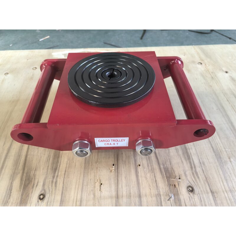 Platform Cargo Trolley Factory - 6 Ton Steel Four-Wheel with Storage Shopping