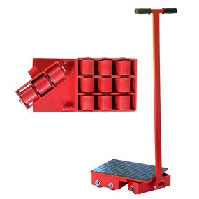 Platform Cargo Trolley Factory - 6 Ton Steel Four-Wheel with Storage Shopping
