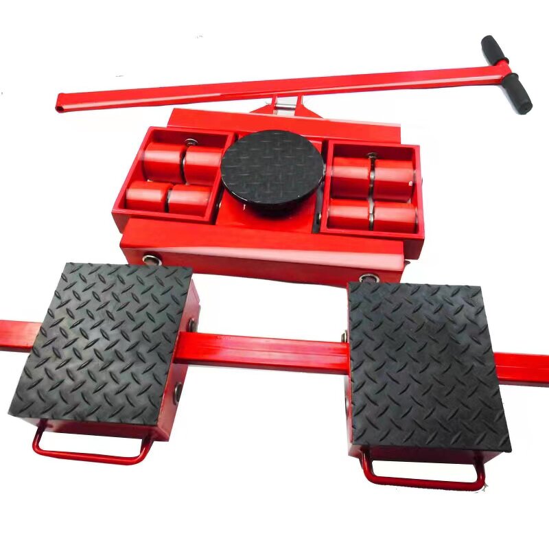 Cargo Trolley Manufacturer - 6 Ton Pu/Steel Wheel Machine Moving Skate Loading