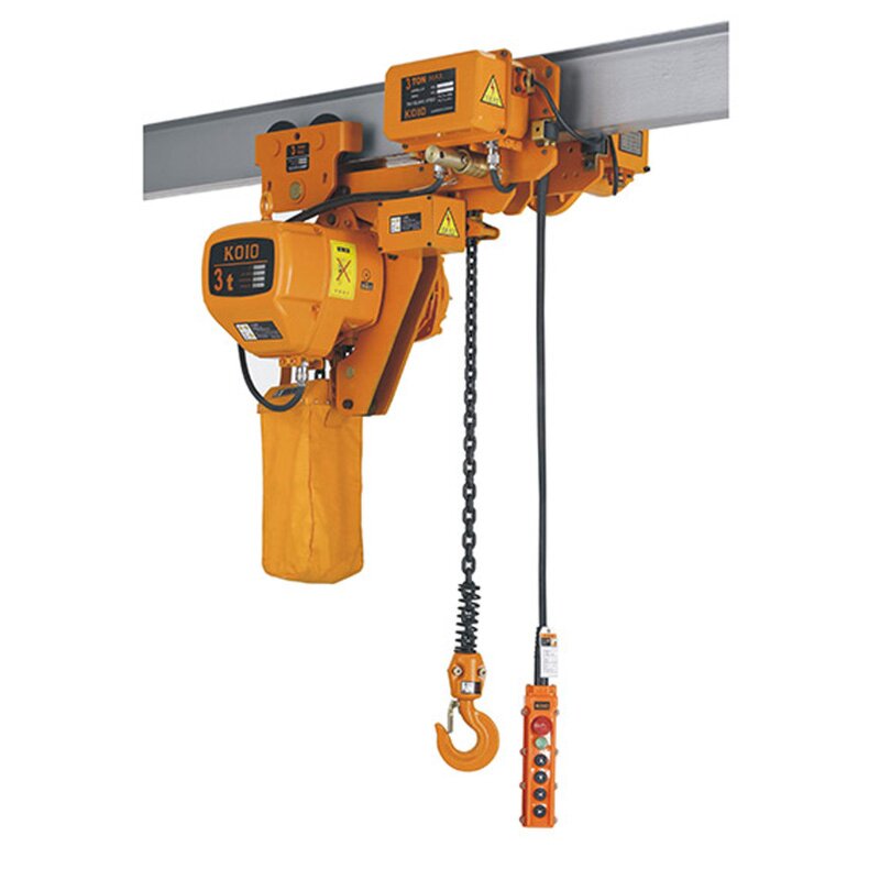 Electric Chain Hoist Manufacturer - Low Headroom 3 Ton Factory Wholesale With Trolley