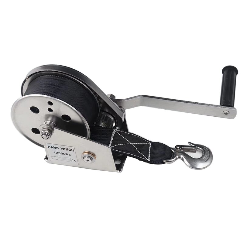Small Manual Winch Supplier - 1200lbs Self-Locking Stainless Steel With Brake