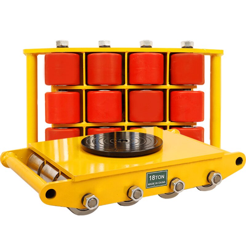 Cargo Trolley Manufacturer - 6 Ton Pu/Steel Wheel Machine Moving Skate Loading
