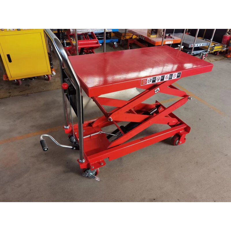 Electric Scissors Lift Factory - Small Hydraulic Double Cart Table 500kg Capacity