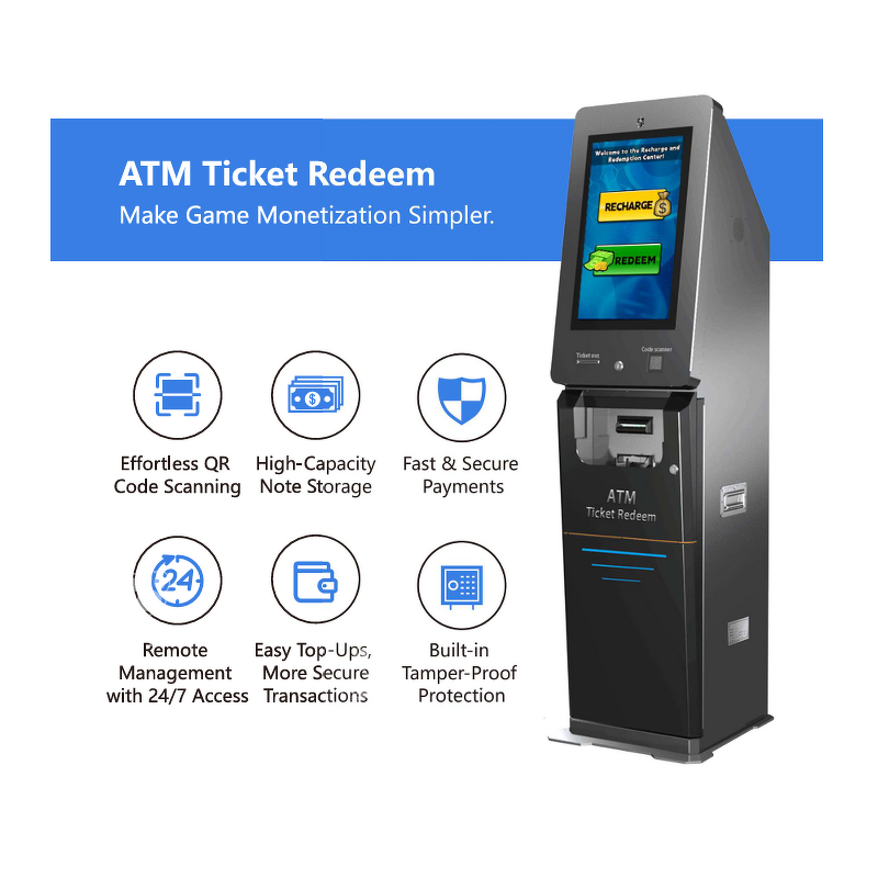 ATM Ticket Redeem Factory - Smart with Software UPS Module